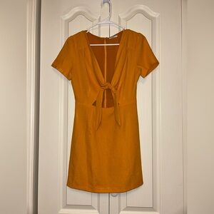 Kimchi Blue Orange Tie Front Dress